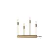 Rubn Astoria Table 4-Light with Brushed Brass Plates Base