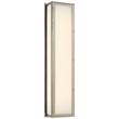 Visual Comfort Mercer Long Box Wall Light with White Glass in Polished Nickel