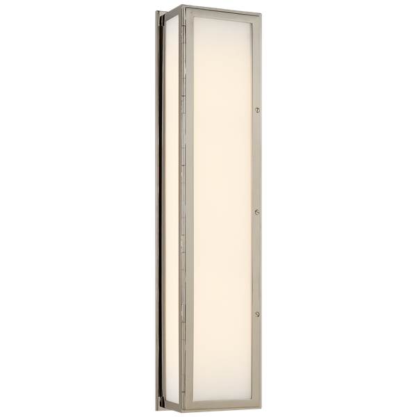 Visual Comfort Mercer Long Box Wall Light with White Glass