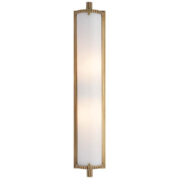 Visual Comfort Calliope Tall Bath Wall Light with White Glass
