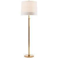 Simple Adjustable Floor Lamp Silk Shade