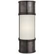 Visual Comfort Oxford 12" Medium Frosted Glass Wall Light in Bronze