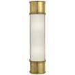 Visual Comfort Oxford 18" Frosted Glass Wall Light  in Antique Burnished Brass