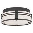 Visual Comfort Thomas O'Brien Ted White Glass Flush Mount in Bronze
