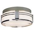 Visual Comfort Thomas O'Brien Ted White Glass Flush Mount in Polished Nickel