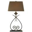 Visual Comfort Harper Table Lamp with Natural Paper Shade in Taupe linen shade
