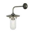 Mullan Lighting Florin Clear Glass Wall Light IP65 in Antique Silver