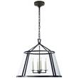 Visual Comfort Darlana 24'' Clear Glass Pendant in Aged Iron