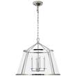 Visual Comfort Darlana 24'' Clear Glass Pendant in Polished Nickel