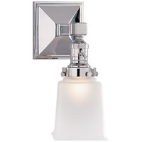 Boston Square Single Wall Light Frosted Glass