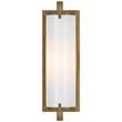 Visual Comfort Calliope Small Wall Light with White Glass in Hand-Rubbed Antique Brass