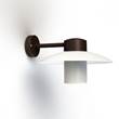 Roger Pradier Aubanne Frosted Glass Downwards Wall Bracket with Flexible Polycarbonate Reflector in Old Rustic