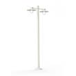 Roger Pradier Aubanne Large Double Arm Frosted Glass Lamp Post with Opal Polycarbonate Reflector in Pure White