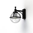 Roger Pradier Boreal Model 4 Smoked Glass Downwards Wall Bracket with Cast Aluminium in Jet Black
