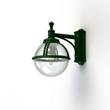Roger Pradier Boreal Model 4 Smoked Glass Downwards Wall Bracket with Cast Aluminium in Racing Green