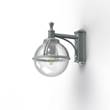 Roger Pradier Boreal Model 4 Smoked Glass Downwards Wall Bracket with Cast Aluminium in Metal Grey