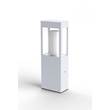 Roger Pradier Brick Small Clear Glass Bollard with Removable Bulb Cover in White
