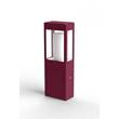 Roger Pradier Brick Small Clear Glass Bollard with Removable Bulb Cover in Wine Red