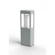 Roger Pradier Brick Small Clear Glass Bollard with Removable Bulb Cover in Silk Grey