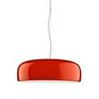 Flos Smithfield S LED Aluminium Pendant with Methacrylate Diffuser in Red/DALI