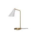 Rubn Miller LED Table Lamp with Brass or Iron Base in Silk Grey/Brass