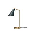 Rubn Miller LED Table Lamp with Brass or Iron Base in Slate Grey/Brass