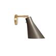 Rubn Miller Direct LED Wall Light with Brass or Iron Base in Umbra Grey/Brass
