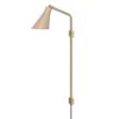 Rubn Miller Swing LED Wall Light with Brass or Iron Base in Light Sand/Brass