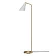 Rubn Miller LED Floor Lamp with Brass or Iron Base in Silk Grey/Brass