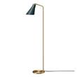 Rubn Miller LED Floor Lamp with Brass or Iron Base in Slate Grey/Brass