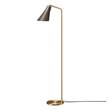Rubn Miller LED Floor Lamp with Brass or Iron Base in Umbra Grey/Brass