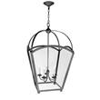 Visual Comfort Arch Top Large Clear Glass Tapered Pendant Lantern in Bronze