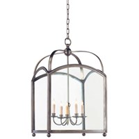 Arch Top Large Clear Glass Pendant Lantern