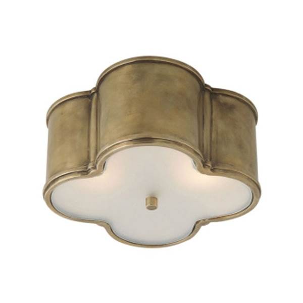 Visual Comfort Basil Small Flush Mount with Frosted Glass