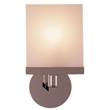 Visual Comfort Shield Round Sconce in Polished Nickel