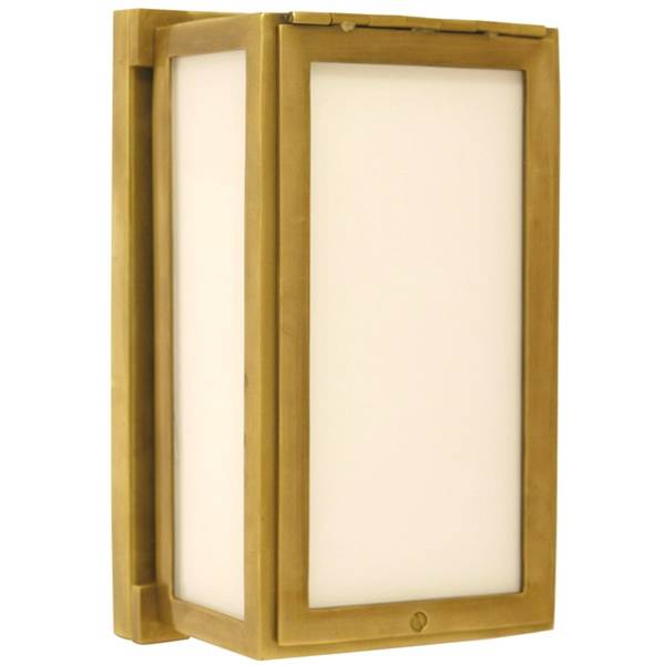 Visual Comfort Mercer Short Box Light Sconce with White Glass