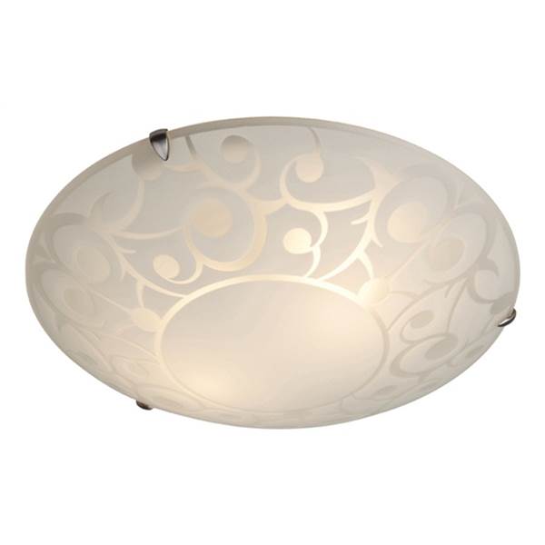Firstlight Coral Opal Glass Flush Fitting with Decorative Pattern