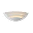 Dar Una Glass 2 Disc Teired Wall Light in White