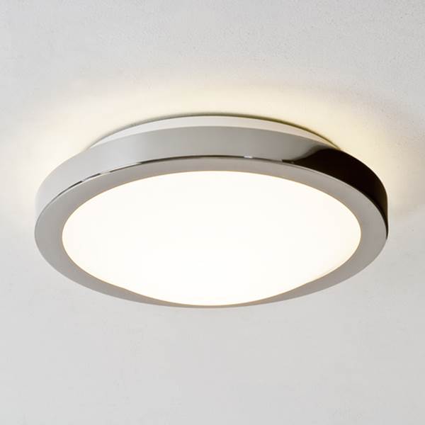Astro Mariner Round Ceiling Light, Polished Chrome, Frosted Glas