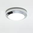 Astro Dakota Plus 180 A modern flush ceiling light with opal glass cover in Polished Chrome