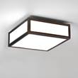 Astro Mashiko 200 Small Square Ceiling Light with Opal Glass in Bronze