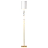 Butler Floor lamp Rough Brass/Off-White Chinette
