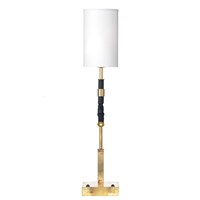 Butler Table Lamp Rough Brass/Off-White Chinette