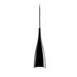 LEDS C4 Clear Pendant Lacquered in Black