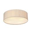 Dar Paolo 3Lt 500mm Flush With Silk Shade in Taupe