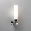 Astro Tube 120 Wall Light Polished Chrome  with Opal Glass in 40W