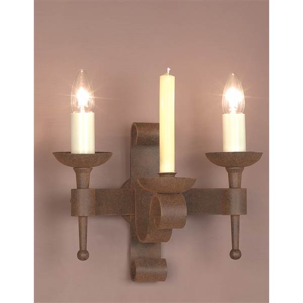 Impex REFECTORY 2Light/1 Candle Aged