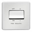 LightwaveRF Fan Isolator 10AX Plate Switch in Chrome