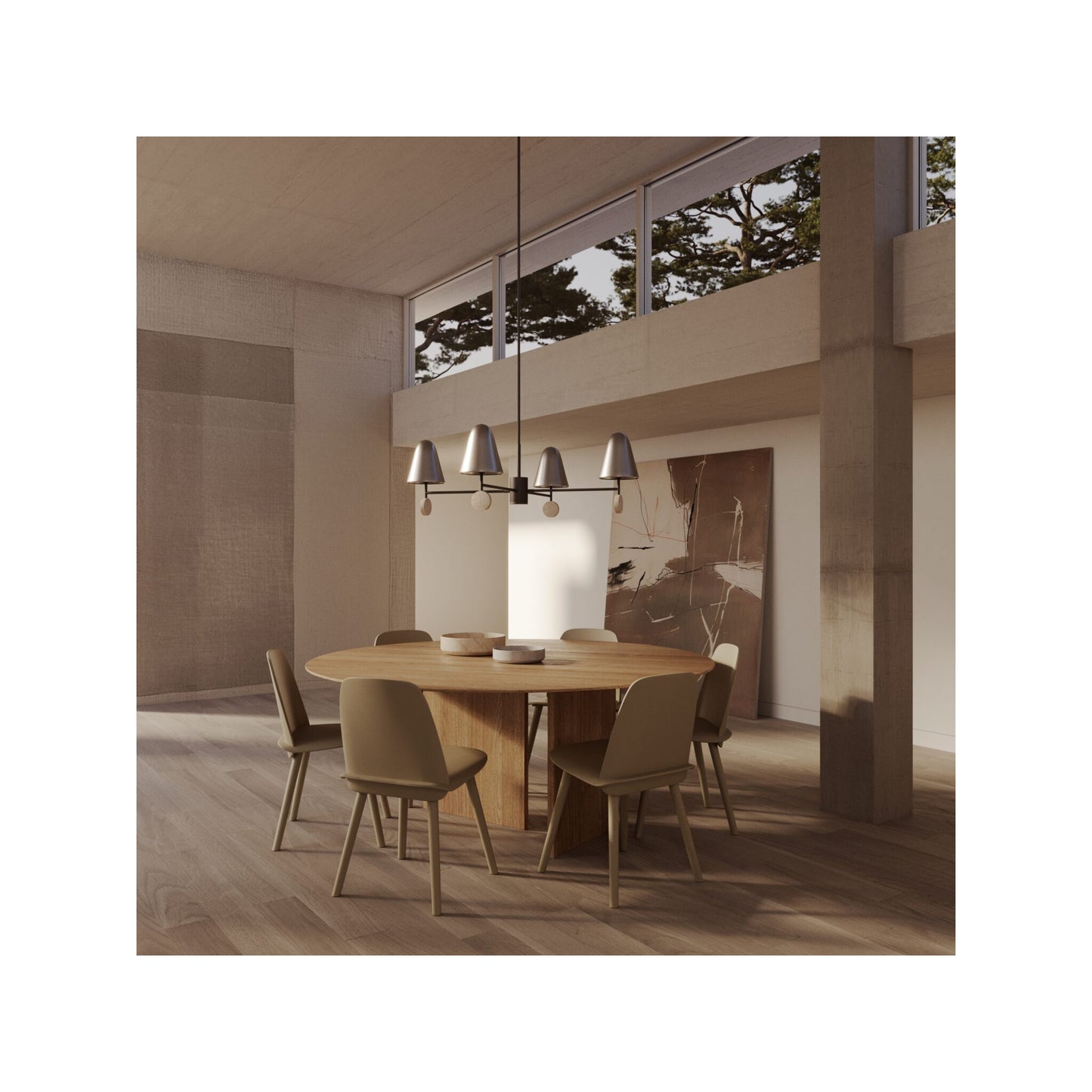 Stor 4-Light Chandelier in Matt Black