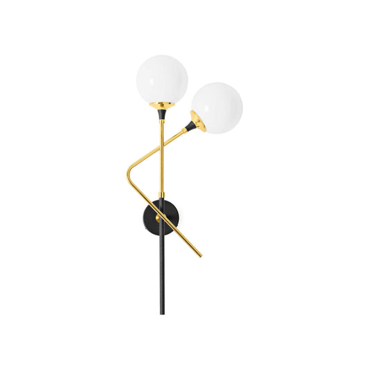Galassia Double Wall Light in Gold & White